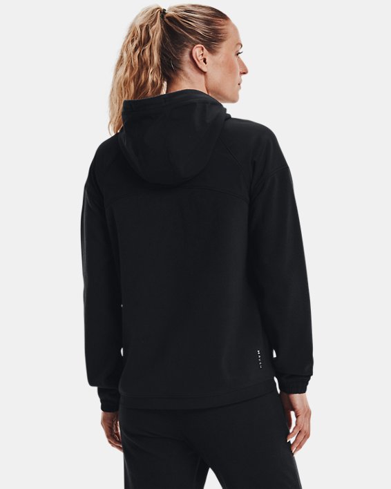 Women's UA RUSH™ Fleece Full-Zip Hoodie in Black image number 1